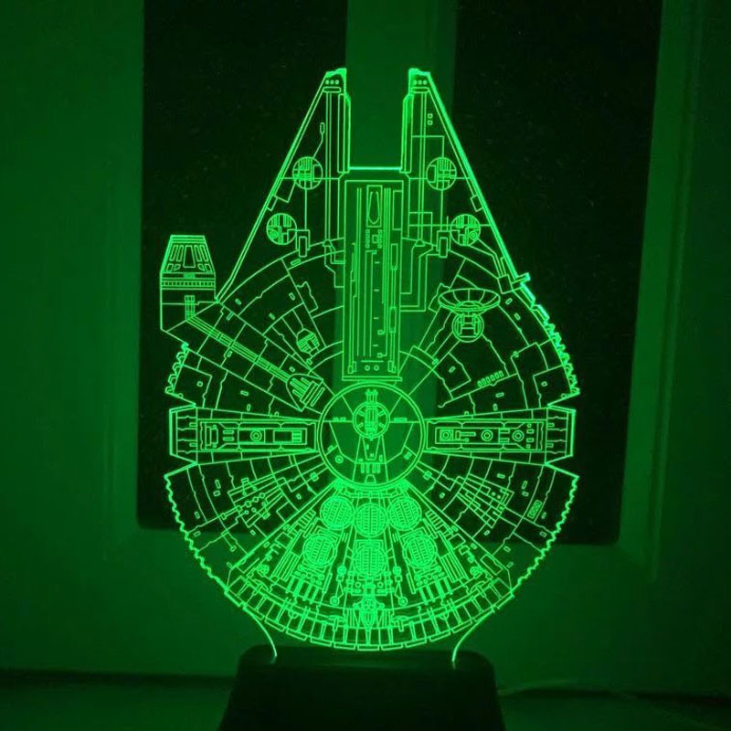 Disney Star Wars Millennium Falcon Colour Changing LED Light Lamp 