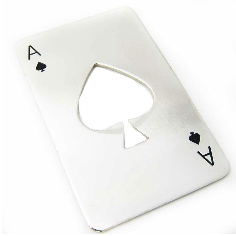 Ace of Spades Poker Card Bottle Opener Novelty Bar Tool Stainless Steel 